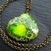Green Sea Sediment Jasper Necklace on Antiqued Bronze