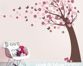 Wall Decals, Cherry Blossom Tree,  Nursery Kids Removable Wall Vinyl Decal