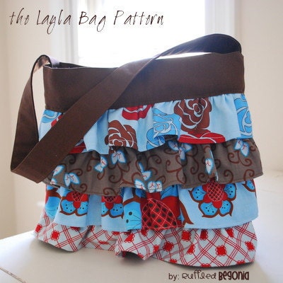 ruffled purse bag sewing pattern: The Layla Bag