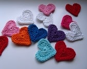 Crochet heart appliques..