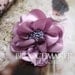 110mm satin fabric flower corsage brooch pins Bloom Violet core Purple elegant item By Etsy
