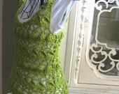 Crochet Pattern PDF Melon Fair Tank Vest Sleeveless Women Teens XS-XXL