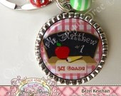 TEACHER GIFT Personalized Custom Name BEZEL Keychain-Teacher Appreciation Gift Present Keychains By Once Upon a Sugar Tree No.40