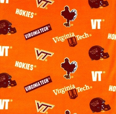 One yard quilting fabric, Virginia Tech, by Sykel