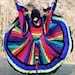 SuperDuperUbberAwesome Custom corset  Kaleidoscope gypsy dream traveling upcycled patchwork ragamuffin elf pixie rave recycled sweater coat