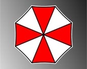 Resident Evil Umbrella Corp Logo Zombie Bumper Sticker Euro Decal 4" X 4"