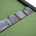 wall hanging- wall art - wall decor - home decor - framed piece - miniature houses - village - city