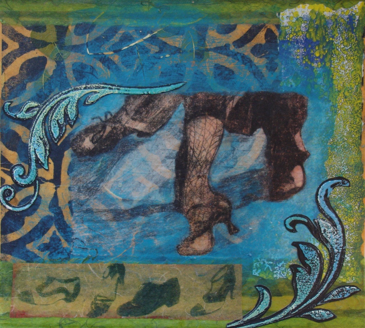 Tango Feet and Dancing Shoes (Collage no. 50)