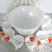 SALE Punch Bowl Holiday Vintage Winter White Milkglass Cups Entertaining Party Under 50