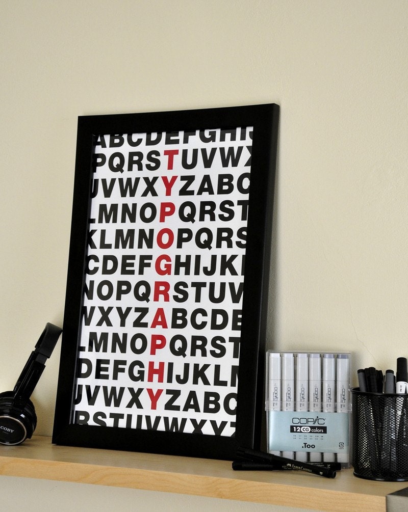 ABC TYPOGRAPHY Poster 11x17