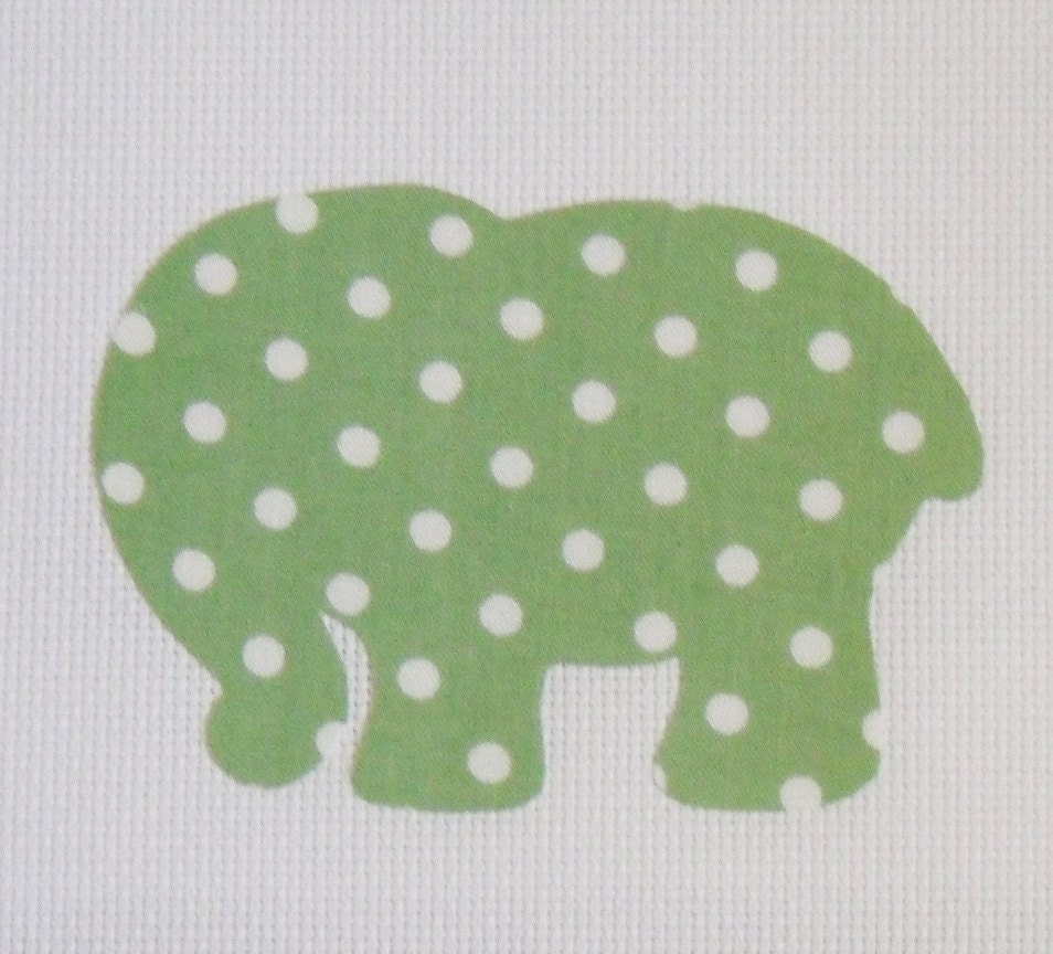 Elephant Applique DIY Iron On or Sew On   CHOICE of FABRIC