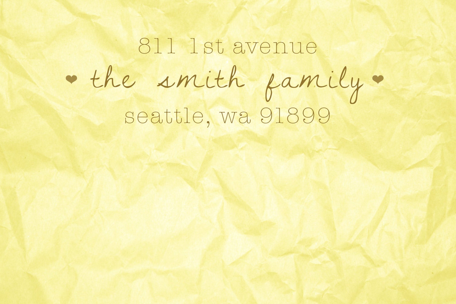 Address Stamp Typewriter Hearts Custom Address Stamp