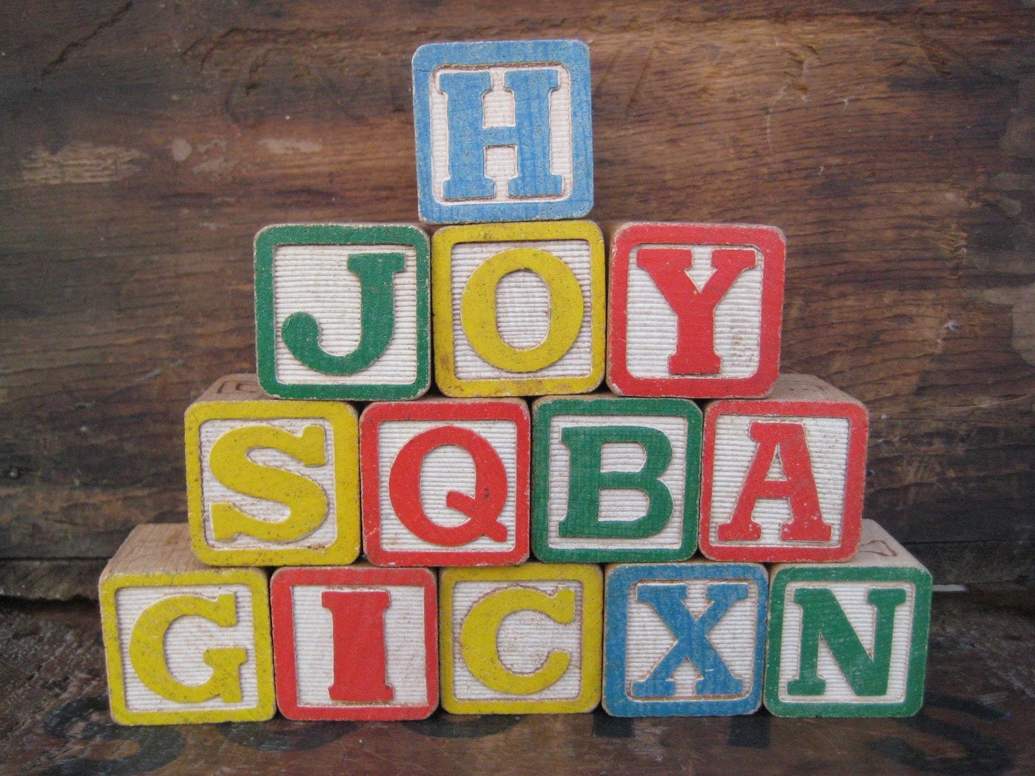 vintage alphabet blocks