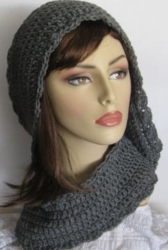Gray Cowl Scarf.....Lovely Scarf....Lots of Possibilities....Ready to Ship..