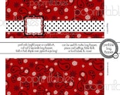 Bandana Rama Red Collection - Shower or Birthday Bag Toppers - Blank - You Print