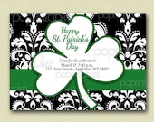 Damask St Patricks Day Party Invitation - PRINTABLE