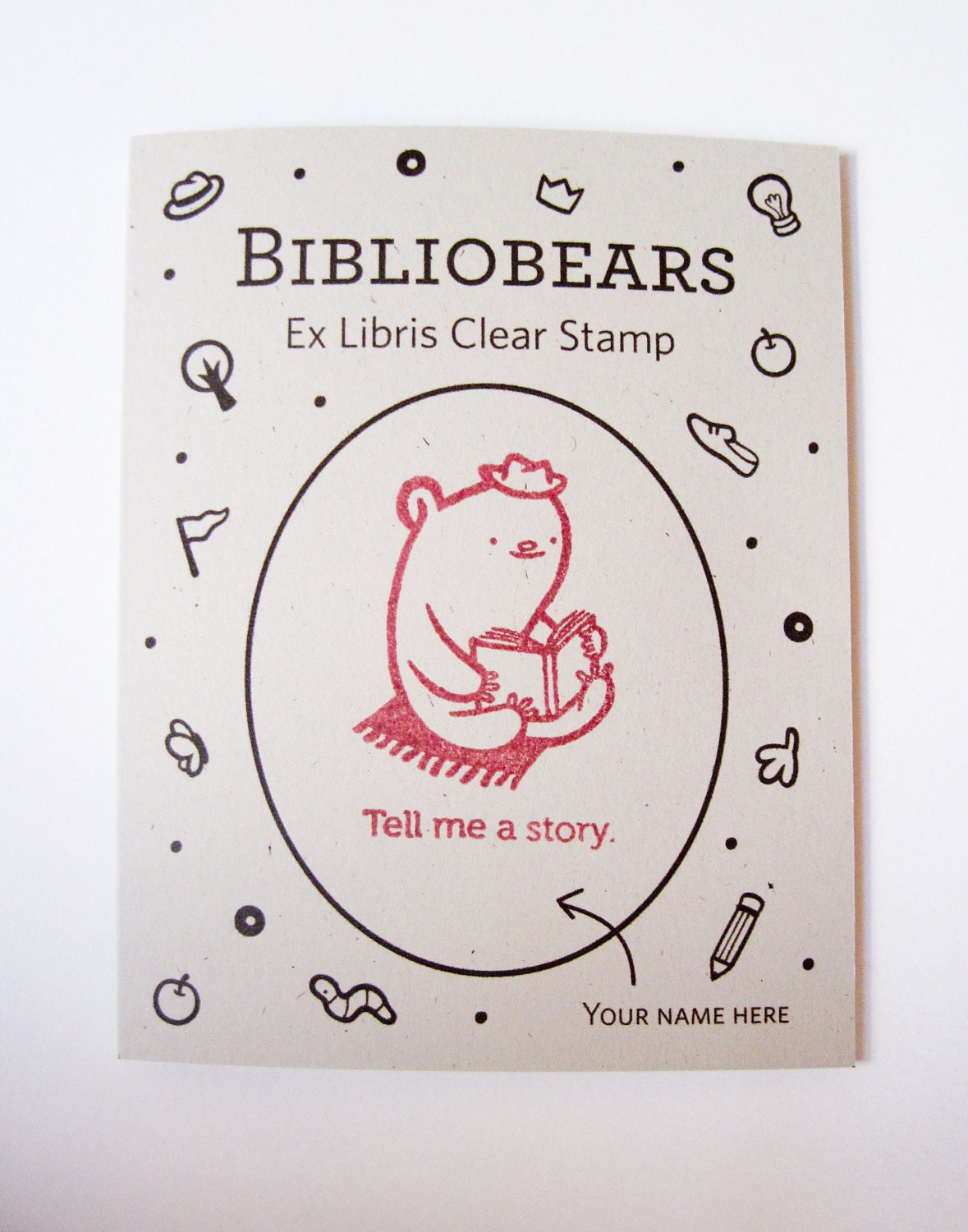 Bibliobears Ex Libris Clear Stamp