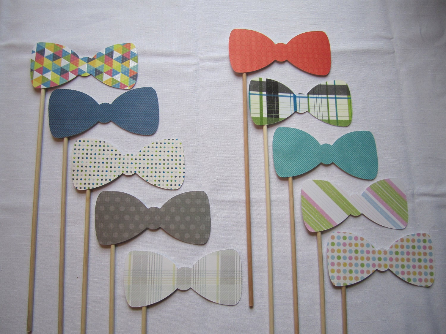 Bow Tie On A Stick - Dots, Stripes and Plaids - 10