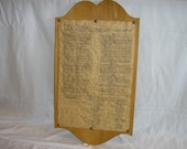 Stained Pine Wood Plaque - Historical Document Reproduction (Constitution)