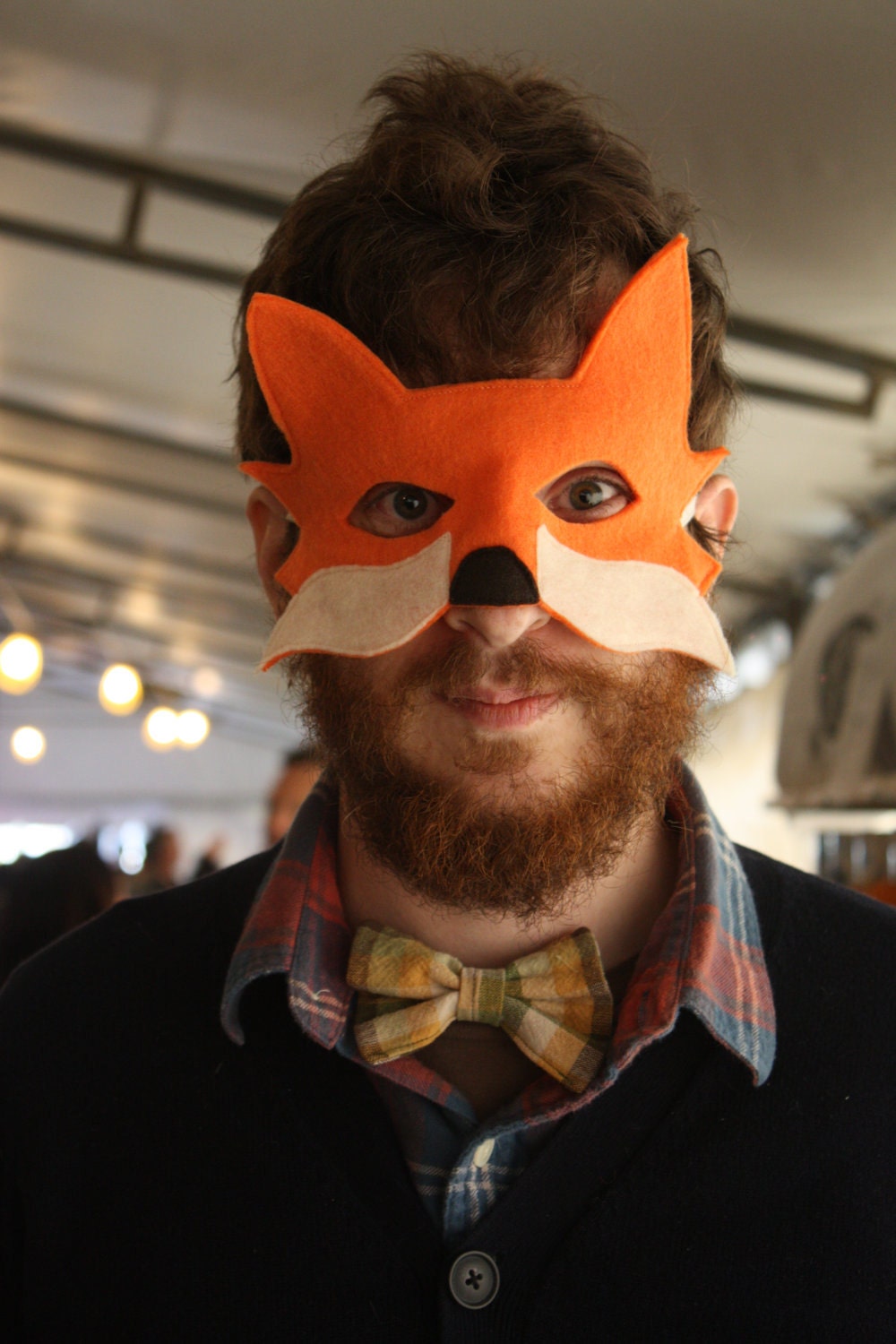 Orange Fox Mask- ADULT