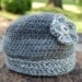 Undyed Alpaca Baby Hat in Shades of Gray size 6 months