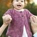 Baby Sweater Cardigan Natural Alpaca size 12 months-2 years Pink Purple Plum Angel Sweater