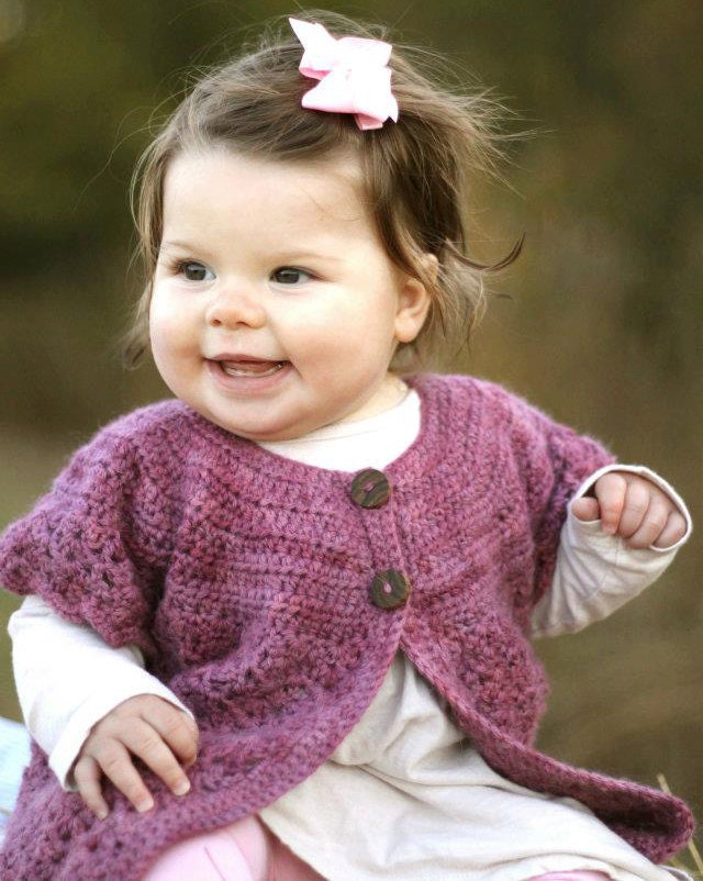 Baby Sweater Cardigan Natural Alpaca size 12 months-2 years Pink Purple Plum Angel Sweater