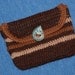 Natural Fiber Alpaca Clutch Accessory Bag Purse with Stoneware Button