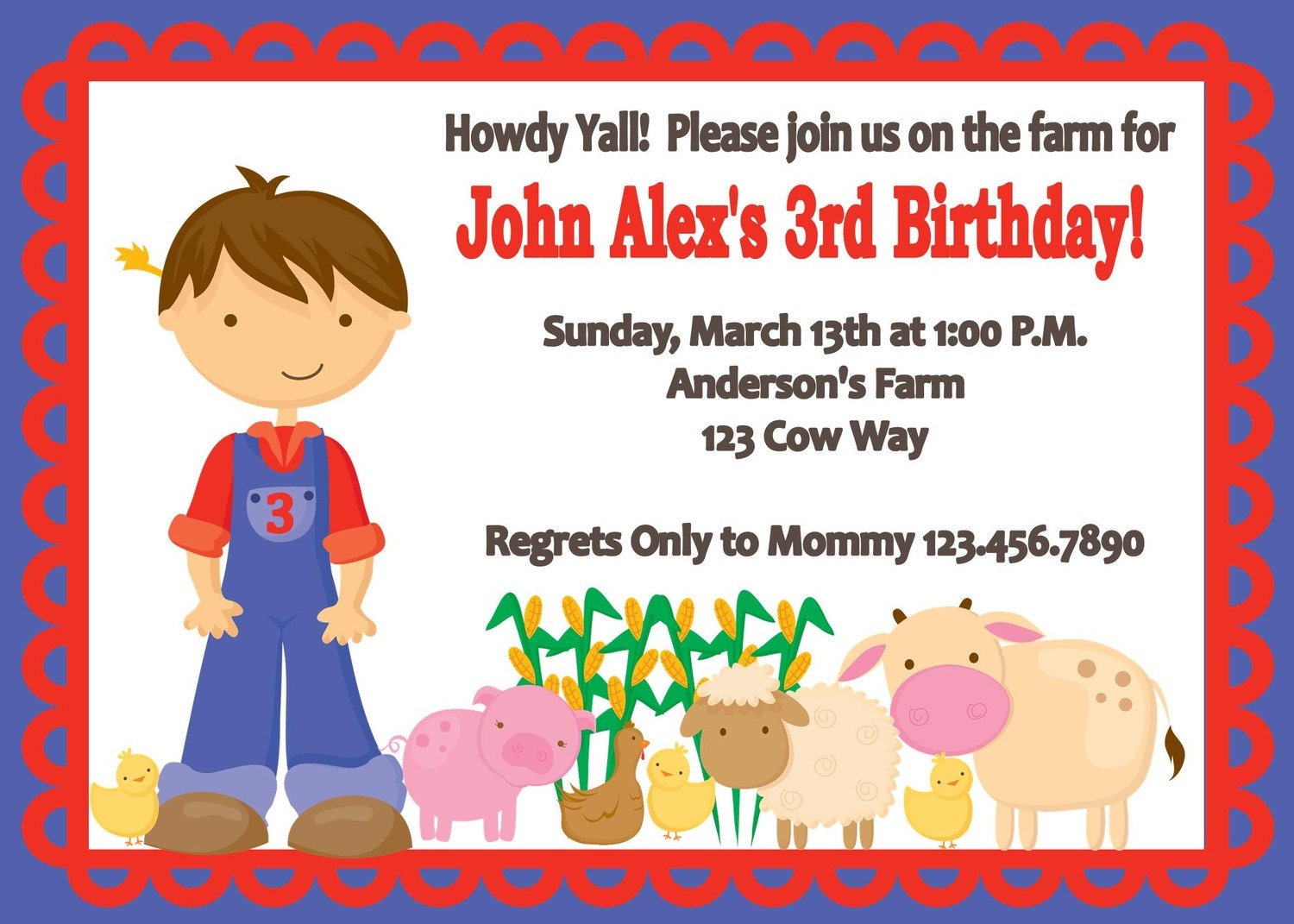 Barnyard Birthday Party Boy/Girl Invitations Il_170x135