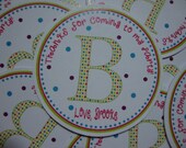 Monogram & Polka Dots Birthday Favor Tags BOY OR GIRL Il_170x135