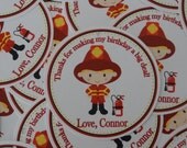 NEW- Firetruck Birthday Favor Tags Il_170x135