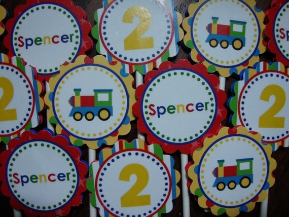 Choo Choo Train Cupcake Toppers Il_570xn