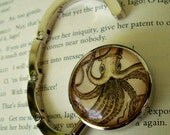 Steampunk Bag/Purse or Hat Hanger (H49-6) - Vintage Artwork Under Glass - Victorian / Goth - Kraken Octopus