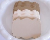 Gift tags / Trio of Vintage cream / 75 Blank DIY tags / Sand beige - Ivory Cream - Coffee -Vintage Wedding - Escort cards Wish tree tags