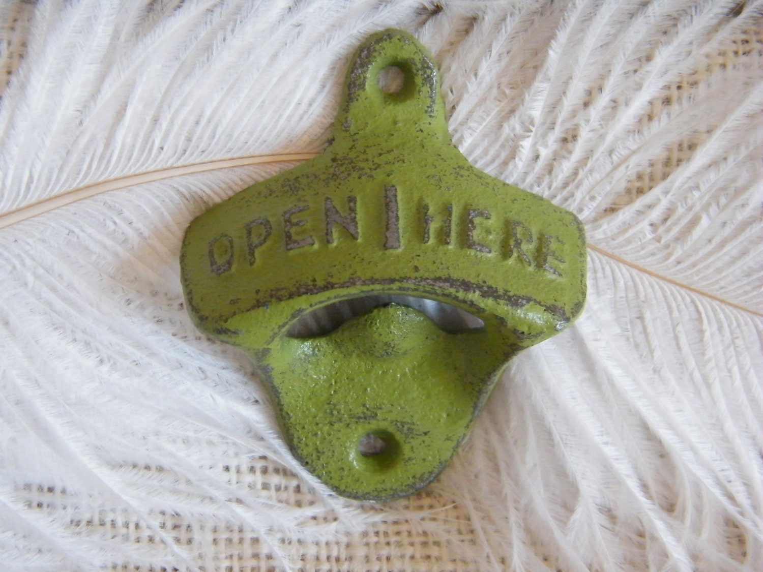 Mod Green Bottle Opener - Retro Style - Wall Mount - Bar Accessory - Man Cave - Soda Pop Opener - Groomsmen Gift - Stocking Stuffer