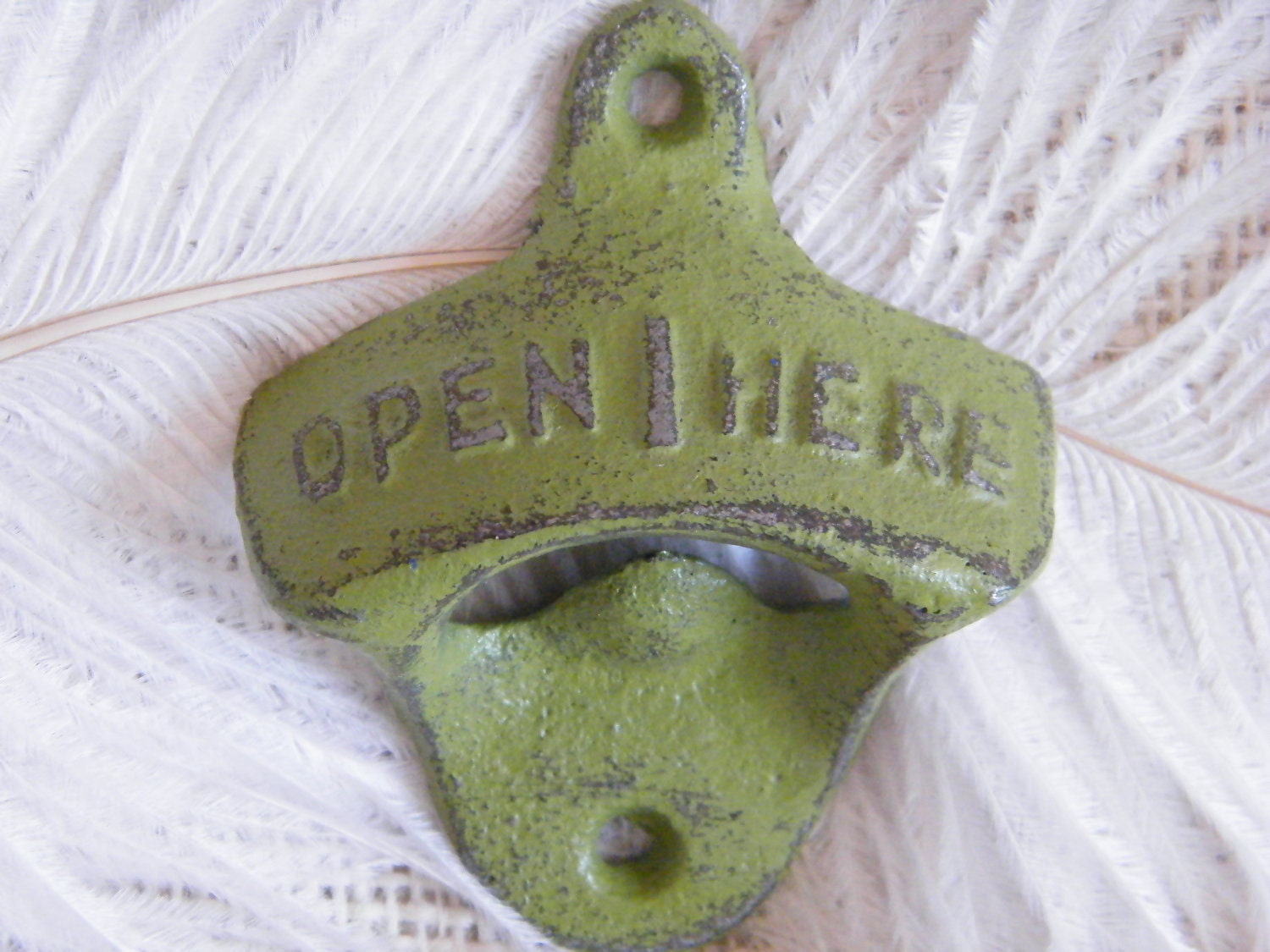 Mod Green Bottle Opener - Retro Style - Wall Mount - Bar Accessory - Man Cave - Soda Pop Opener - Groomsmen Gift - Stocking Stuffer