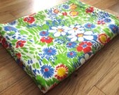 Vintage Red, Blue, Yellow, and Green Floral Cotton Fabric
