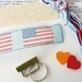 Needlepoint Kit - American Flag Key Fob - with monogram option