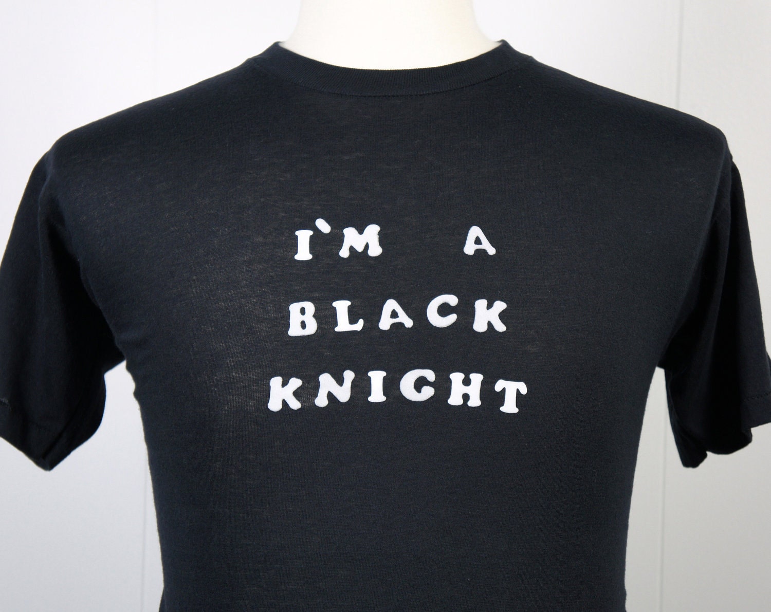 Vintage 1970's I'm a Black Knight T-Shirt - Monty Python & The Holy Grail, Size M