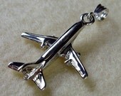 737 Commercial Jet Pendant Sterling Silver