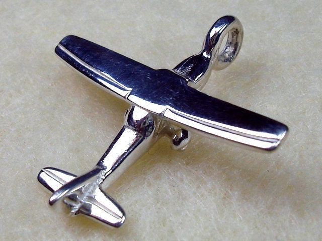 Cessna 172-182 3D Sterling Silver Pendant Jewelry