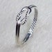 Mini Celtic Love Knot Ring with Shinny and Twisty Argentium Silver
