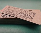 Custom Letterpress Business Card and Graphic Design Package - 100qty