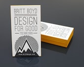 Custom Letterpress Business Card and Graphic Design Package w/ edge printing - 100qty