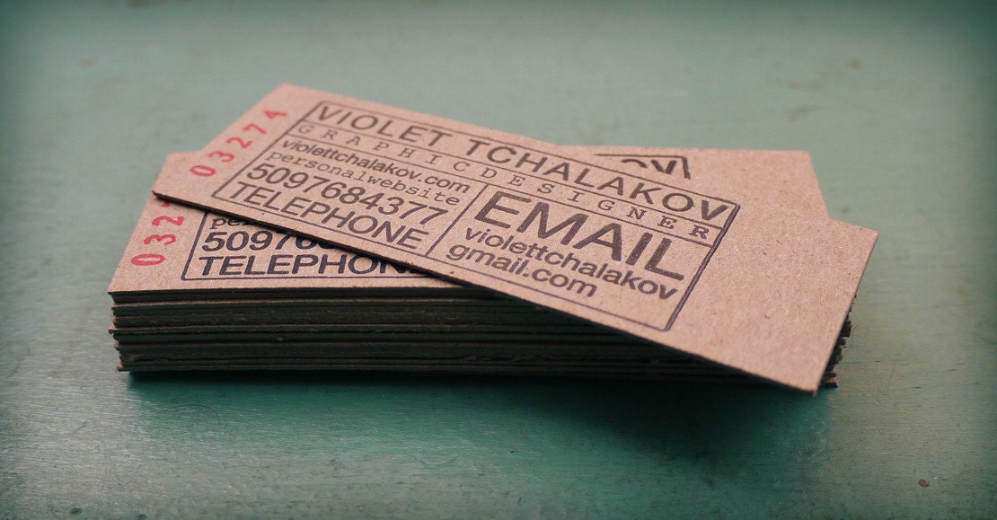 Custom Letterpress Business Card and Graphic Design Package - 100qty
