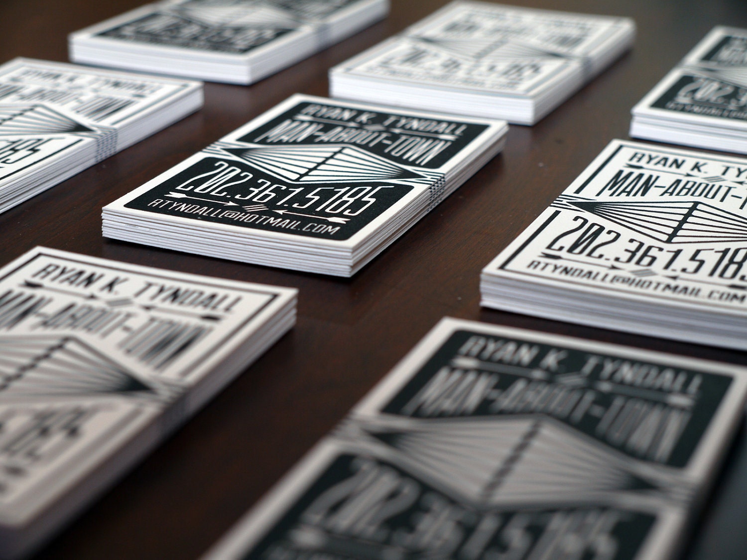 Custom Letterpress Business Card and Graphic Design Package - 100qty