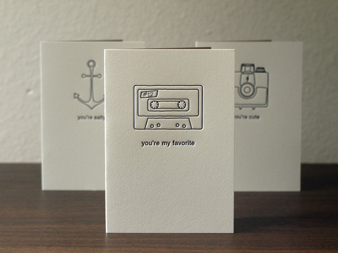 Letterpress Greeting Cards - Set of Three