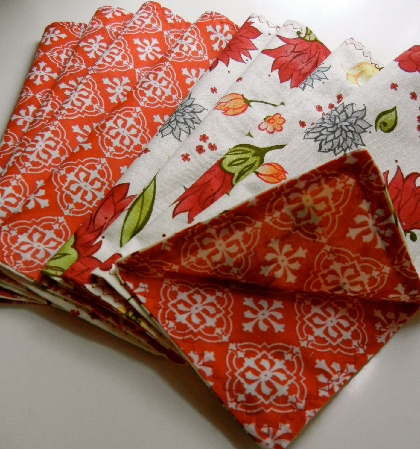 Cloth Napkins double sided and reversible set of 4