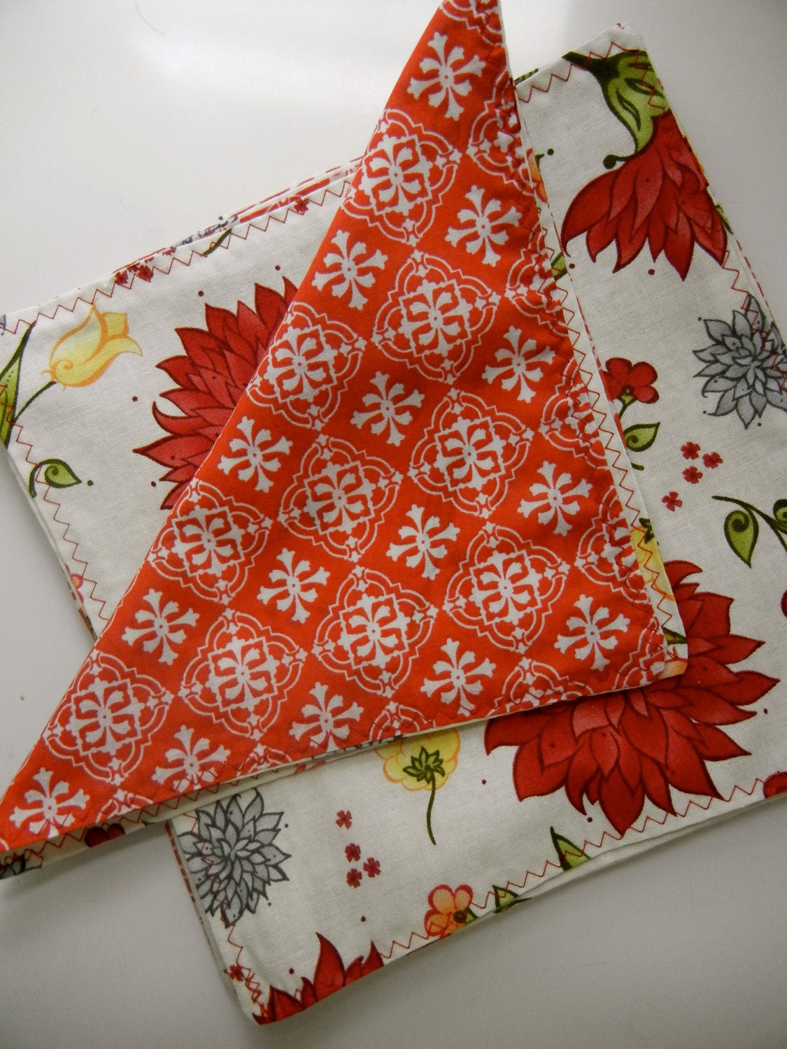 Cloth Napkins double sided and reversible set of 4