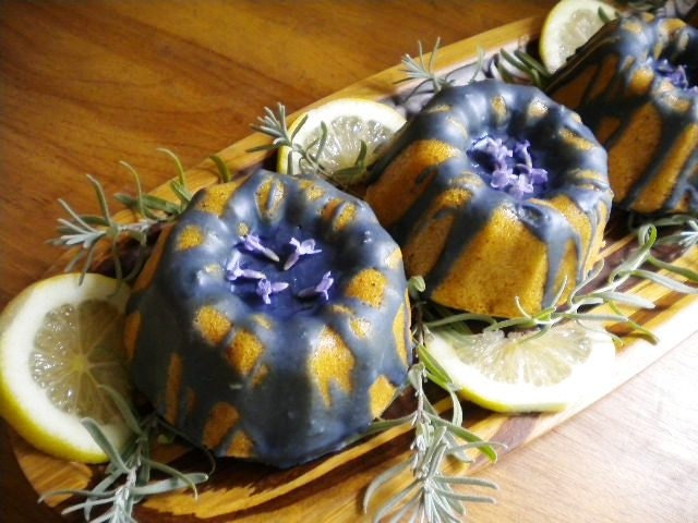 vegan gluten free lavender-lemon poppyseed baby cake